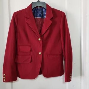 Boston Proper Brick Red Wool Jacket Blazer Size 6